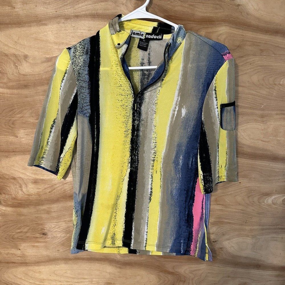 Jamie Sadock Women's XS Golf Pickle ball Polo Shirt Multi colored Stretch